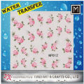 Eco Friendly Pink Flower Water Transfer Printing Paper Finger Nail Art Stickers Decals